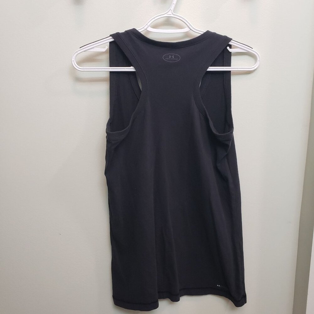 Under Armour Women's Black Semi-Fitted Charged Cotton Tank Top Small